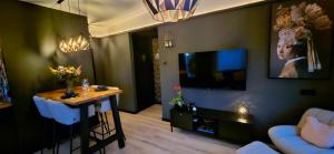 TV a/nebo společenská místnost v ubytování Casa Viva la Vida - Luxe vakantiewoning in het hart van de Bollenstreek en dichtbij Strand, Meer, Duinen en Keukenhof