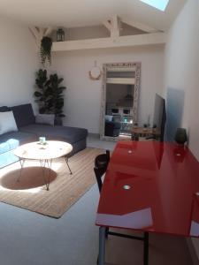 Et opholdsområde på Appartement climatisé