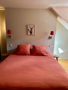 Cama o camas de una habitación en Les chalets d'Arrens