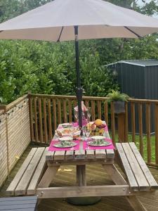 Zahrada ubytování 16 Lake View, Pendle View Holiday Park, Clitheroe