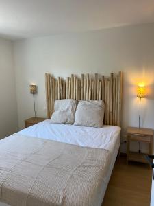 Postelja oz. postelje v sobi nastanitve Appartement neuf Barcelonnette