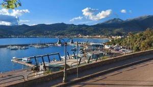 a view of a marina with boats in the water at Casa Vacanze Galatro in Sapri