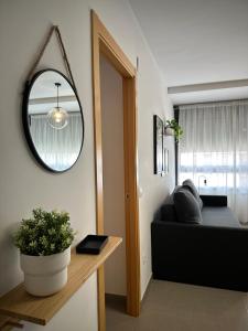 Posteľ alebo postele v izbe v ubytovaní Apartamentos Vernia 4-15