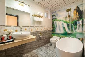 Koupelna v ubytování Sapa Praha Hotel