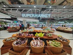 a supermarket filled with lots of different types of food at Setia Alam Walking Distance Convention Centre Executive Suite 2Pax in Setia Alam