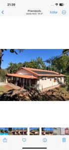 a picture of a house and a screenshot of a website at Ninho de curiango in Índio