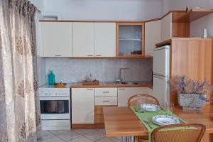 Kuchyň nebo kuchyňský kout v ubytování Minos Apartments & Studios