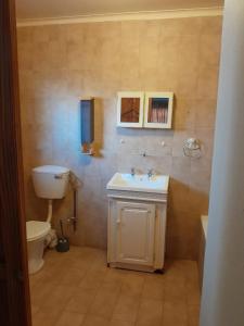 un baño con inodoro y lavabo en Mantombi's Guest House, en Graskop