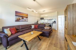 Kuchyň nebo kuchyňský kout v ubytování De Wisch - Frisch renovierte Wohnung direkt am Deich