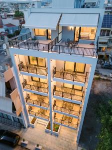 Balkón nebo terasa v ubytování Oktolia suites