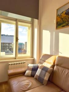 Posedenie v ubytovaní Cozy apartment with garage