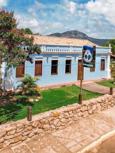 Uma vista da montanha tirada da casa de hóspedes 