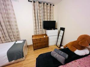 TV a/nebo společenská místnost v ubytování Dormitorio Grande D08