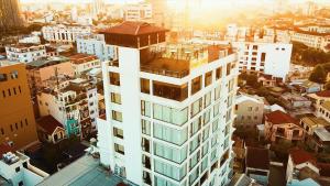 an overhead view of a tall building in a city at Thanh Lich Royal Boutique in Hue