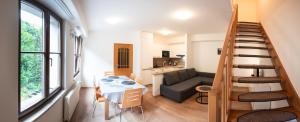 Posezení v ubytování Apartmán U Lanovky