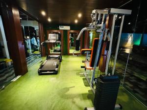 Fitness centrum a/nebo fitness zařízení v ubytování Hotel River Front