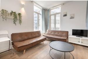 Χώρος καθιστικού στο Beautiful Modern Apartment in the Heart of Antwerp