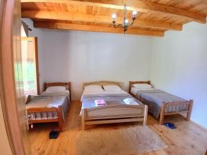 Postel nebo postele na pokoji v ubytování Vellezrit Shkambi