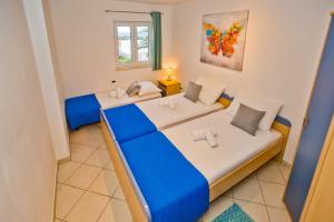 Postel nebo postele na pokoji v ubytování Amazing Sea View Apartment Hvar Town 6 P