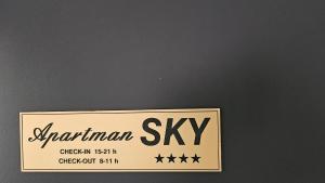 Certifikát, hodnocení, plakát nebo jiný dokument vystavený v ubytování Apartman Sky