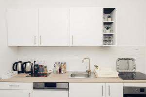 Kuchyň nebo kuchyňský kout v ubytování Apartman Marija Ilok