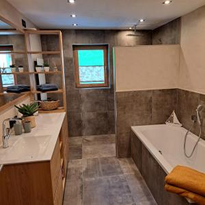 Koupelna v ubytování Ferienwohnung Schatzhof