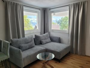 Et sittehjørne på Ferienwohnung Zeiger