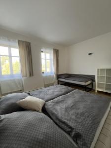 Postel nebo postele na pokoji v ubytování Family Apartments Černice