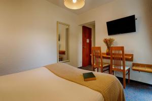 TV a/nebo společenská místnost v ubytování Hotel Le Branhoc - Brit Hotel Auray