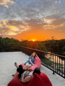 Balkón nebo terasa v ubytování Bali Villa Mirissa