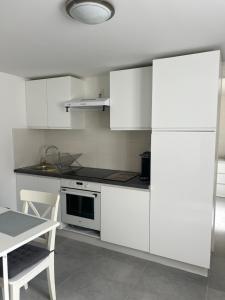 Η κουζίνα ή μικρή κουζίνα στο Appartement gris moderne Paris et aéroport Orly