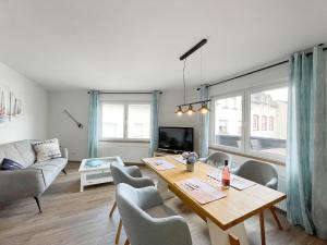 Et opholdsområde på Ferienhaus Ty Maya