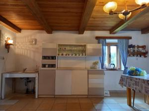Η κουζίνα ή μικρή κουζίνα στο Chalupa U Lesa Frymburk Lipno +14 φωτογραφίες