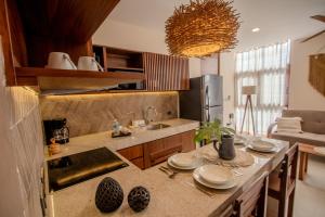 Kuchyň nebo kuchyňský kout v ubytování Tulum 2 br suite plunge pool AC WiFi