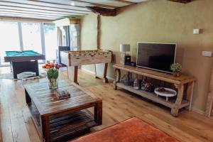TV a/nebo společenská místnost v ubytování Les Gîtes de Sprimont - Le Cottage