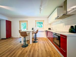 Kuchyň nebo kuchyňský kout v ubytování Ferienhaus mit Aussicht