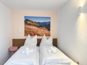 Postel nebo postele na pokoji v ubytování Ferienhaus mit Aussicht