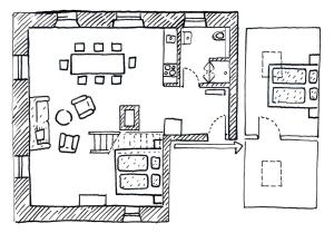 Grunnteikning Apartmány Hodňov 17