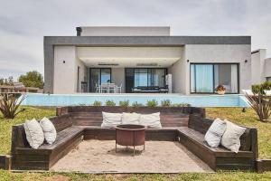 Χώρος καθιστικού στο Impresionante casa en la laguna