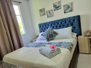 Halley View Summer House客房内的一张或多张床位