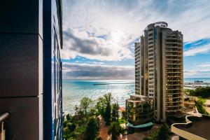 a view of the ocean from a building at City Park Hotel Sochi in Sochi
