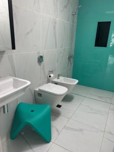 Vannituba majutusasutuses Rosa Azul - Habitación doble con baño privado dentro de casa particular - NO ES DEPARTAMENTO COMPLETO