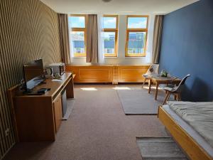 TV a/nebo společenská místnost v ubytování Hotel Garni