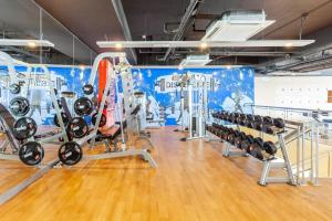 Pusat kecergasan dan/atau kemudahan kecergasan di The Peaky Blinder s Crib with Gym, Pool, Sauna More