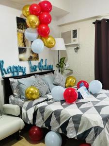 Cama o camas de una habitación en Vinia Infinity Studio 1 Near Malls with WiFi and Netflix
