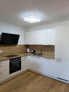 Kuchyň nebo kuchyňský kout v ubytování Apartment Judith Truden