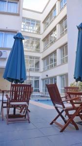 O edifício em que o apart-hotel se localiza