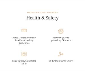 a screenshot of the health and safety website at Rama Garden Service Apartment Ajah in Eleputu +2 photos