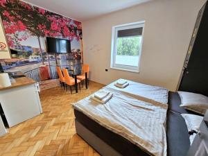 Kuchyň nebo kuchyňský kout v ubytování ArtRock Residence