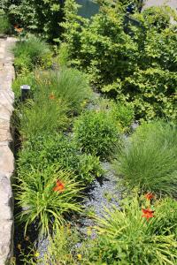 Κήπος έξω από το Ferienwohnung in der Kraxlhütte Waltersdorf